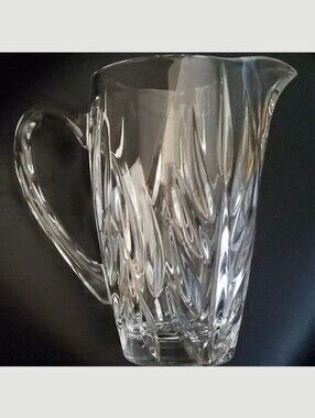 diningware home dining leaded crystal clear glass pitcher beautiful